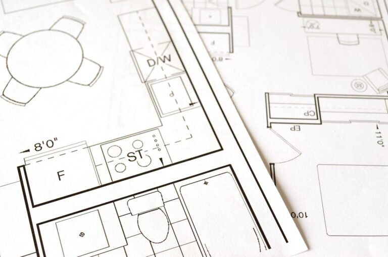 Architectural floor plan with room layouts